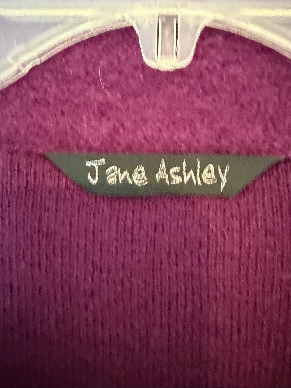 Jane Ashley Plum Button-Front Knit Jacket - Picture 3 of 5
